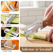 (২ পিছ ) 3-in-1 Vegetable Peeler & Cutter