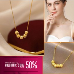 Gold Plated Luxury Jewellery Necklace for Five Blessings Female Love Transfer Necklace