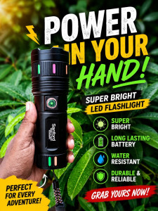 Sanford Zoom Super Bright LED Flashlight (সারা বাংলাদেশে ফ্রি হোম ডেলিভারি)