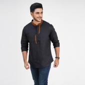 Embroidery Premium Cotton Katuya (Black)