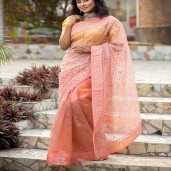 Exclusive Organza party saree with blouse pcs (Code : 488)