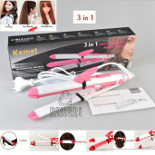 Kemei Hair straightener 3 in 1 Hair Curler Iron km-1213