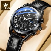 Men's OLEVS 2871 Quartz Wrist Watch (Black)