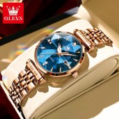 OLEVS 6642 Romantic Sea Blue Watch For Women