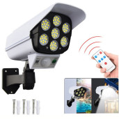 Remote control 77 LED solar motion sensor lamp