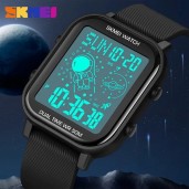SKMEI 1868 Multiple Time Digital Analog Watch Black