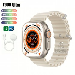 T900 Ultra Smart Watch - 2.09 Infinite Display-  White Color