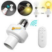 Wireless Remote Control Light Lamp E27 Screw Bulb Base Holder