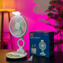 Rechargeable Folding Fan With LED Light (ZT 329)