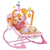 Baby Bouncer Musical Swing Chair Rocking Chair Toddler Rocker -Pink